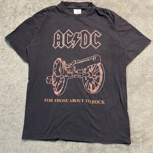 Rare Vintage AC/DC For Those About To Rock We Salute You 1999 T Shirt 90s Large